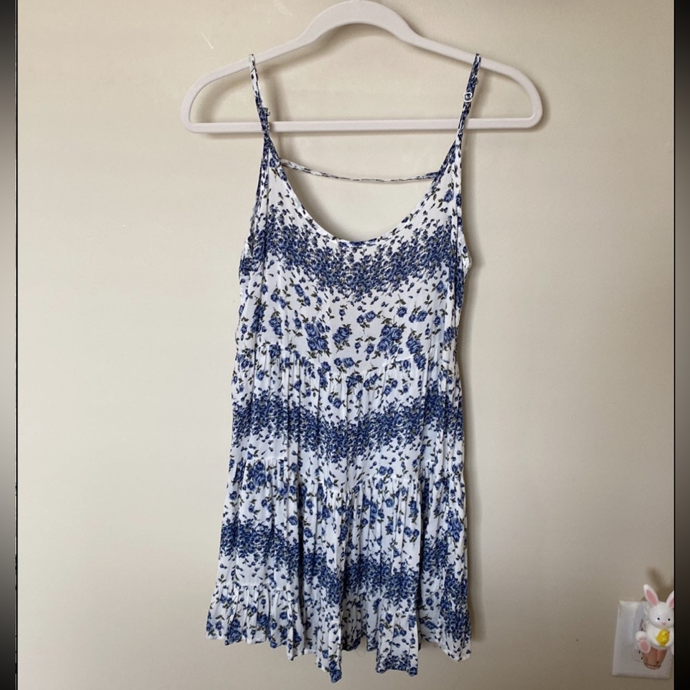 Blue floral dress